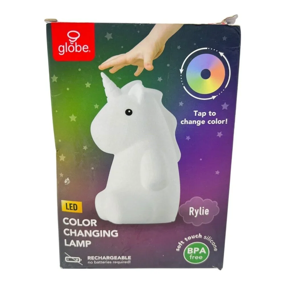 Globe Electric Unicorn Multi-color LED Rechargeable Silicone Night Light Rylie - Picture 4 of 16
